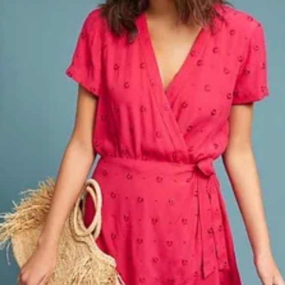 Anthropologie Pants - Anthropologie Embroidered Pink Sleeve Romper | Size Small 🌸